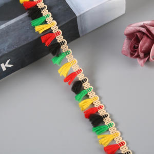 ผ้าโพลีเอสเตอร์ปักพู่ขนาดเล็กลายดอกไม้สีสันสดใสขนาด22มม. สำหรับแต่งโซฟาผ้าม่านหมวกผ้าพันคอแบบทำมือ - Product Image 4