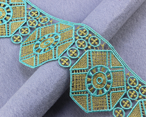 Cinta Chantilly oro bordado trenza encaje recorte borde bordado para manualidades coser <span class=keywords><strong>en</strong></span> apliques de boda negro blanco encaje Trim - Product Image 4