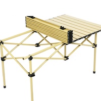 Table et chaises pliantes en aluminium portables, adaptées au camping en plein air, à la pêche, aux pique-niques sur la plage, aux barbecues, ensemble pliant pratique