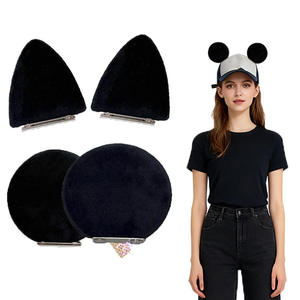 5 paia/confezione di cuscinetti auricolari per mouse di alta qualità, con stampa di paillettes fai-<span class=keywords><strong>da</strong></span>-te, con attacco magnetico rimovibile per cappelli e fasce per capelli - Product Image 3