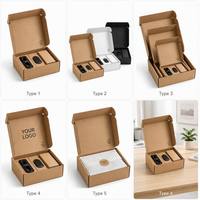 Boîte d'expédition en carton ondulé kraft écologique personnalisée avec logo imprimé en gros pour l'e-commerce