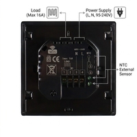 Termostato Inteligente con Pantalla Táctil WiFi, Aplicación Tuya para Calefacción por Suelo Radiante Eléctrico, Uso en Salas de Estar y Hoteles, Eficiencia Energética