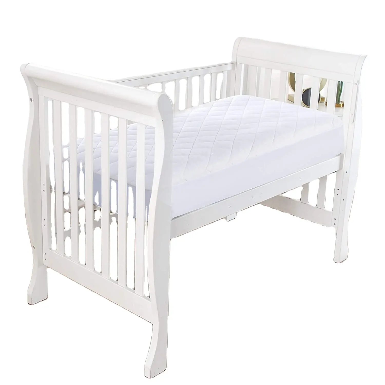 Colchão de algodão acolchoado confortável e portátil, colchão protetor impermeável personalizado, berço de bebê