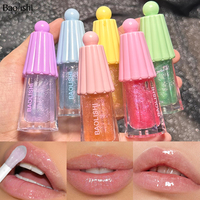 Huile à lèvres hydratante effet bonbon, brillance nacrée, rose doré, teinte miroir, transparente, effet gelée cristalline, maquillage sexy