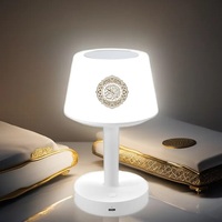 Remote Control lampu meja, pemutar Quran jam Azan cahaya atmosfer Digital portabel pintar