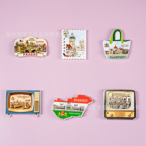 Imanes de nevera de madera, recuerdo decorativo, regalo para el hogar, cocina, recuerdos de viaje - Product Image 4