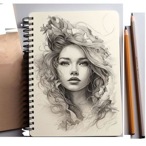 Custom Artistic Personal Organization A5 Pencil Promotion <b>Notebook</b> Durable <b>Spiral</b> <b>Bound</b> PU Leather Sketchbook Pages Paper - Product Image 2