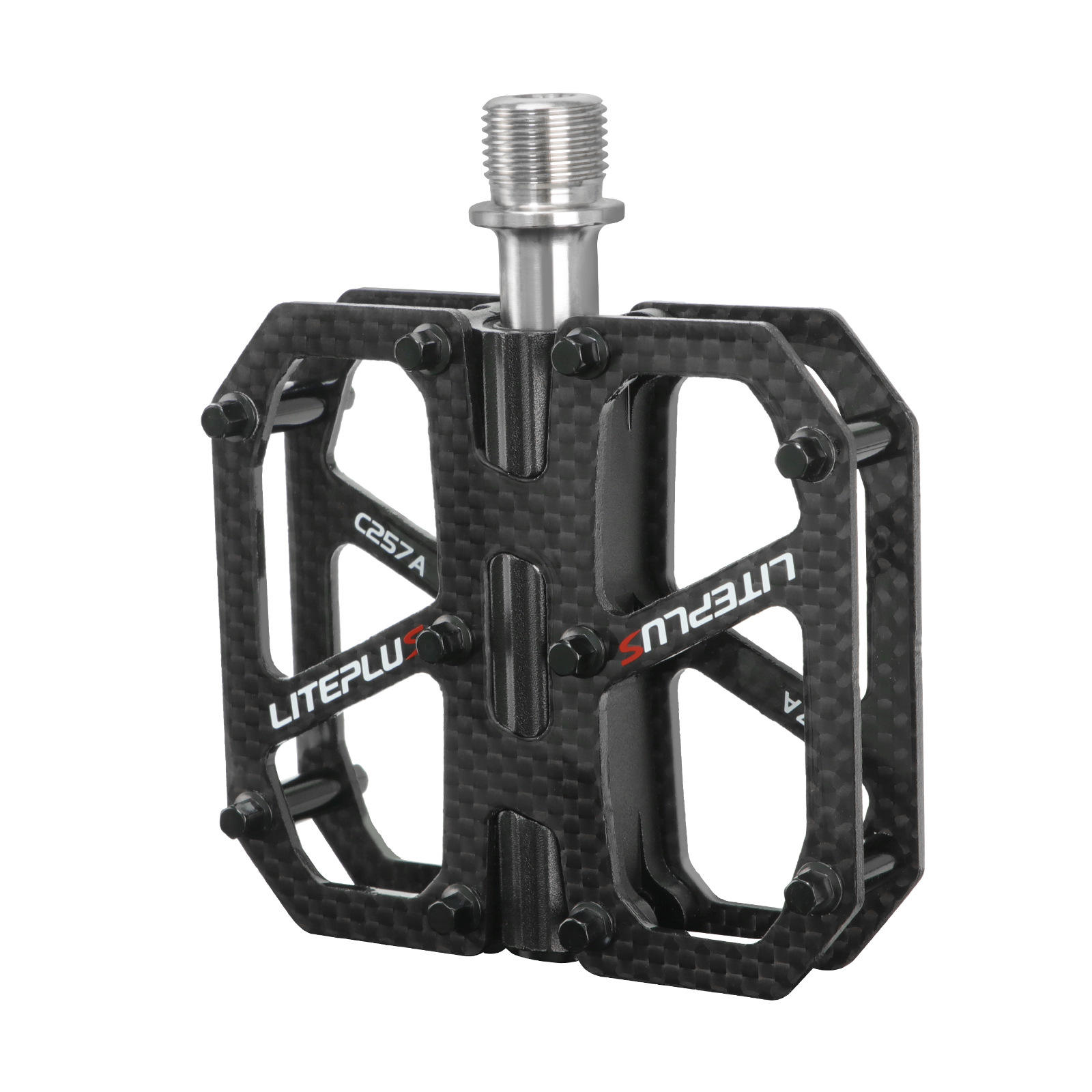 Liteplus Carbon Fiber Bicycle Pedals Lightweight Titanium Shaft