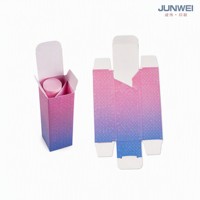 Boîtes d'emballage recyclables en papier couché imprimé avec logo personnalisé et finition vernie pour outils de maquillage et rouges à lèvres