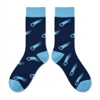 Chaussettes en coton peigné doux, motif galaxie, thème univers étoilé, design jacquard, respirantes, chaussettes mi-hautes pour adultes, 200N, haute qualité