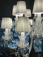 Lustres LED en verre de luxe modernes et vintage, personnalisés, avec grandes décorations en cristal, pour hôtels, villas et escaliers