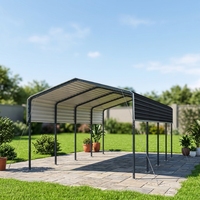 Abri de voiture portable en acier galvanisé 12x20 pieds |   Abri de garage pour voiture imperméable pour stationnement extérieur