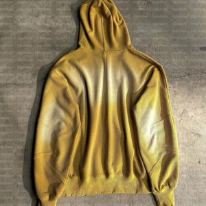 Sudadera con Capucha Extra Grande de Alta Calidad con Logotipo Personalizado, Estilo Desgastado, Tejido Waffle, 100% Algodón, Cierre de Cremallera - Product Image 4