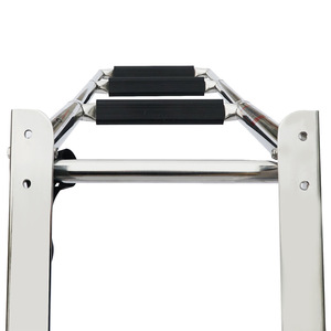 Échelle de piscine en acier inoxydable de qualité 304, pliable, résistante à la corrosion, pour les sports nautiques, avec barre transversale pré-assemblée - Product Image 3