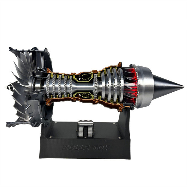 XLL305 New Cool Christmas Gifts Rechargeable Turbofan Engine Model Aircraft with LED Lights