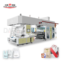 Machine d'impression flexographique de type satellite 4 couleurs pour sacs en nylon et plastique, impression de logo sur film, machine d'impression flexo