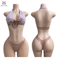 Vêtements de burlesque en résille diamantée ELITES en gros, tenues exotiques, vêtements de strip-teaseuse en gros