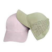 Casquettes de baseball perforées découpées au laser en polyester à séchage rapide et imperméables pour adultes, vente en gros, casquettes de sport de golf vierges en nylon OEM