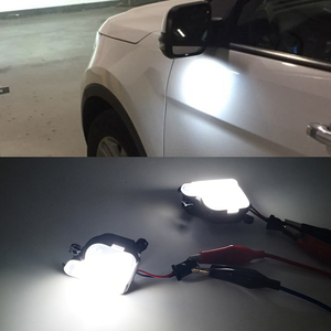 Projecteur de lumière pour miroir latéral, 2 pièces, lampe LED blanche pour voiture, 6000K, pour <span class=keywords><strong>Skoda</strong></span> <span class=keywords><strong>Octavia</strong></span> Mk2 Mk3 5E, Phase 2 2012 — 2019, 1Z, 2008-2019 - Product Image 6