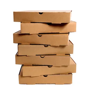 Pizzadoos Food Grade Biologisch Afbreekbare Papieren Doos 12 14 16 18 Inch Aangepaste Logo Bedrukt Pizzadoos