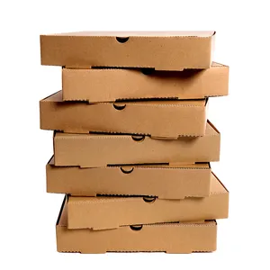 Pizza Box Food Grade Biodegradable Paper Box 12 14 16 18 Inch Custom Logo Printed Pizza Box