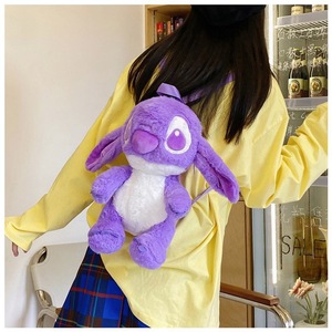 Superbes designs – Sac à dos en peluche mignon et brodé, sac à dos en peluche doux à l'effigie de Stitch, sac à bandoulière pour filles, cadeau parent-enfant - Product Image 6