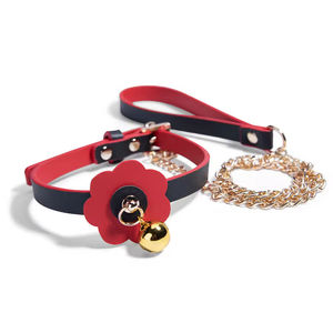 Collar de Cuero PU Mate de Doble Capa, Collar Sexual, Juego de Bondage SM, Impermeable, de Alta Calidad, Sin Níquel, Aleación de Zinc Dorada - Product Image 1