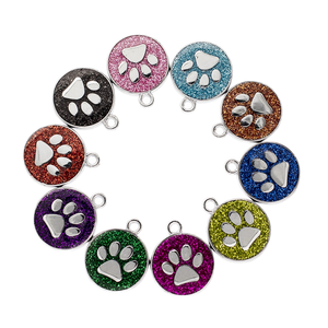 Plaque d'identification personnalisable pour chien en acier inoxydable argenté, médaille ronde polie moulée sous pression avec numéro de téléphone et PIN - Product Image 3