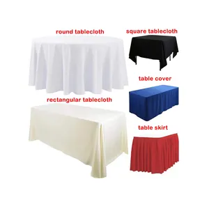 Hot Sale Tischdecken Tischdecke Weiße Tischdecke Hochzeit (benutzer definierte Größe und Logo) Serviette