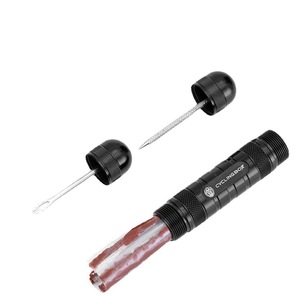 Cyclingbox – Kit d'outils de réparation de pneus, en alliage, portable, pour vélo de montagne, réparation sans chambre à air, avec fourche et embout de perçage, noir - Product Image 1