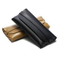 Étui à lunettes de soleil et à lunettes de vue carré semi-rigide en PU JS Brand RTG003 avec emballage personnalisé du logo