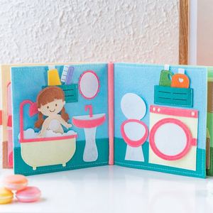 Doll House Quiet Booklet Girls Felt Busy Montessori Activity <b>Educational</b> Learning <b>Book</b> for 2 3 4 5 Years - Product Image 2
