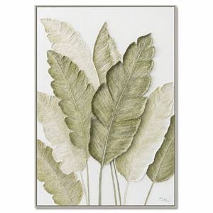 Art mural original contemporain, texture 3D épaisse, feuille peinte à la main, <span class=keywords><strong>peinture</strong></span> à l'huile, prête à être accrochée, encadrée, décoration de salon, décoration de la maison - Product Image 2