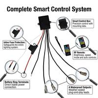 4 Stück 17 Zoll Auto-Radringlichter 9936 LEDs Reinweiß Bluetooth App RF-Fernbedienung 350CM Kabel Plug-and-Play Felgenbeleuchtungs-Set US-Lagerbestand