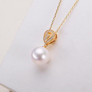 Collar con Colgante de Perla de Agua Dulce Edison de 11-12 mm, Plata de Ley 925 Clásica con Ligeras Imperfecciones, Moderno y Apto para Cadenas de Madre - Product Image 3