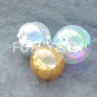 Ventes chaudes, ballon gonflable réfléchissant en PVC doré coloré pas cher, boule de Noël gonflable, boule miroir gonflable, ballon miroir sphérique