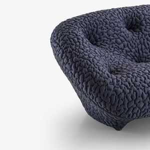 Sofá Moderno Minimalista en Forma de Media Luna, Sofá de Lujo con Respaldo Bajo y Forma Orgánica para Sala de Estar de Hotel - Product Image 4