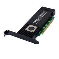 Kartu Ekspansi Penyimpanan SSD NVMe Empat Port PCIe X8x16 M.2 M Key ASM2824 Tersedia