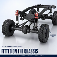 Amortisseurs réglables en alliage d'aluminium, ensemble de 4 pièces pour voiture modèle RC Crawler 1/18, pièces de rechange améliorées, accessoires
