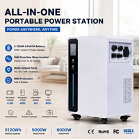 Stasiun Daya Portabel All in One 25.6V 100Ah 2.56kwh Baterai Lithium Lifepo4 dengan Inverter Surya Mppt 3kw Mendukung Pengisian Cepat