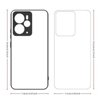Coques de téléphone vierges en TPU souple personnalisables par sublimation 2D avec trous fins, antichoc et étanches pour la série Realme 14 5G