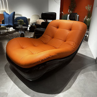 Fauteuil inclinable grand format au design moderne pour salon et bureau à domicile, en plastique renforcé de fibres de verre, confortable et idéal pour la détente