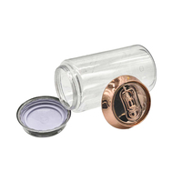 WOWO Tech Offre Spéciale plastique personnalisé de 330ml peut imprimé créatif multicolore bonbons transparent en plastique PET peut avec bouchon à vis