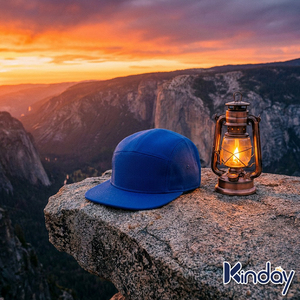 Casquette de camping 5 panneaux Azure Sapphire Cerulean Twilight, Montagne, Coucher de soleil, Crépuscule, Horizon, Sommet alpin, Explorateur, Gamme <span class=keywords><strong>Granit</strong></span> - Product Image 1