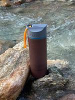 Haute qualité Double-tasse pressant purificateur d'eau en plein air Portable Aqua Sports bouteille personnalisée colorée pour l'aventure escalade