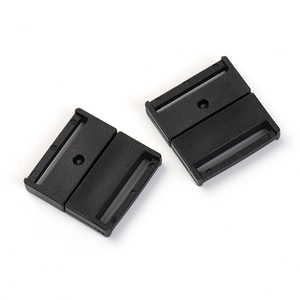 Boucle à pression en plastique épaissi, diamètre intérieur 20 mm, attache pour sangle de sac à dos, couleur unie noire, printemps 2024 - Product Image 1