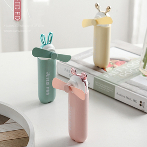 Macaron Cute Pet LED Mini ventilador portátil y plegable para estudiantes y dormitorio Uso Muestras gratis USB y opciones de carga de coche - Product Image 4