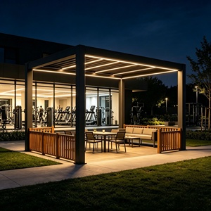 Gazebo Motorizado de Aluminio de Grado Comercial Premium, Totalmente Impermeable y Resistente al Viento, con Control de Temporización por Sensor Inteligente - Product Image 2