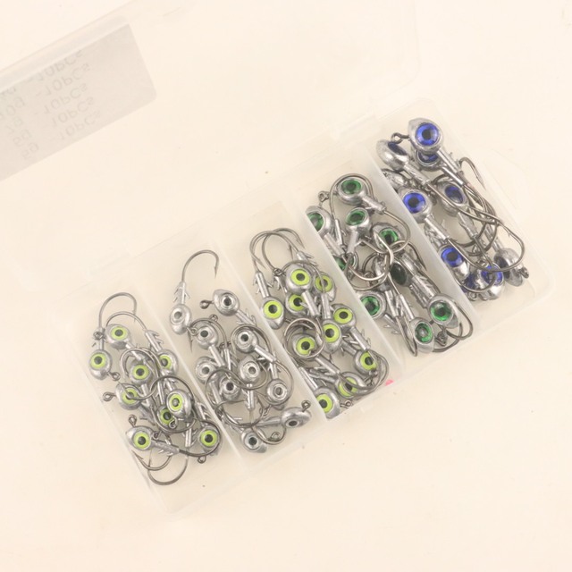 50pcs Jig Head Hook Set - Premium Fishing Tackle for Ultimate Precision -