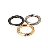 Mousqueton porte-clés ouvrable en métal avec anneau à ressort, disponible en 13mm, 25mm, 30mm, 38mm, 50mm